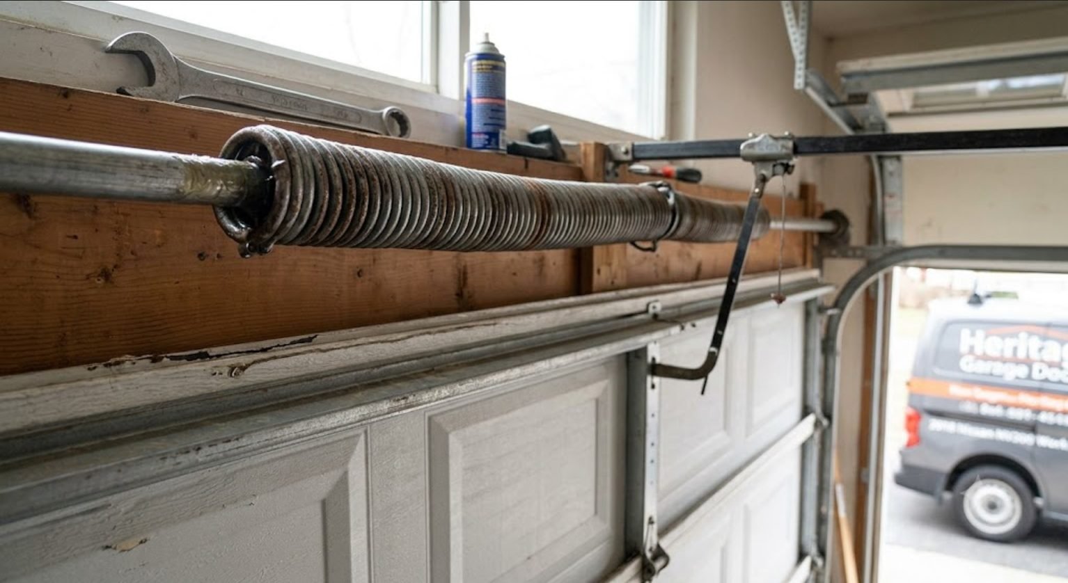 Garage door torsion spring replacement and maintenance in Massachusetts