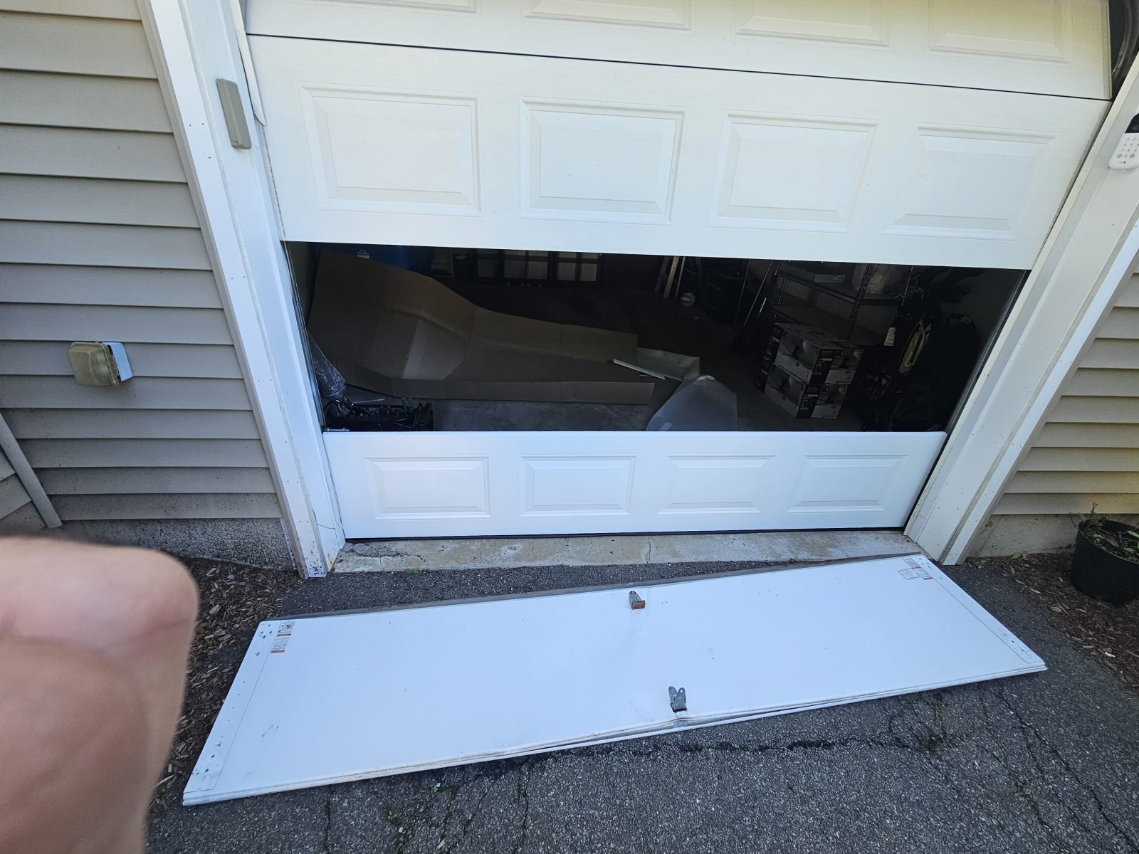 Garage door panel replacement photo