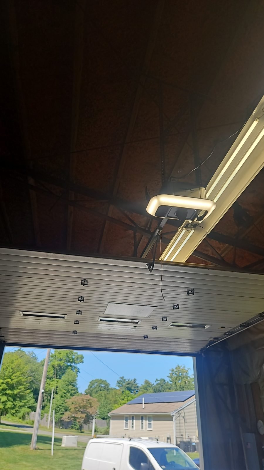 Garage door opener installation photo