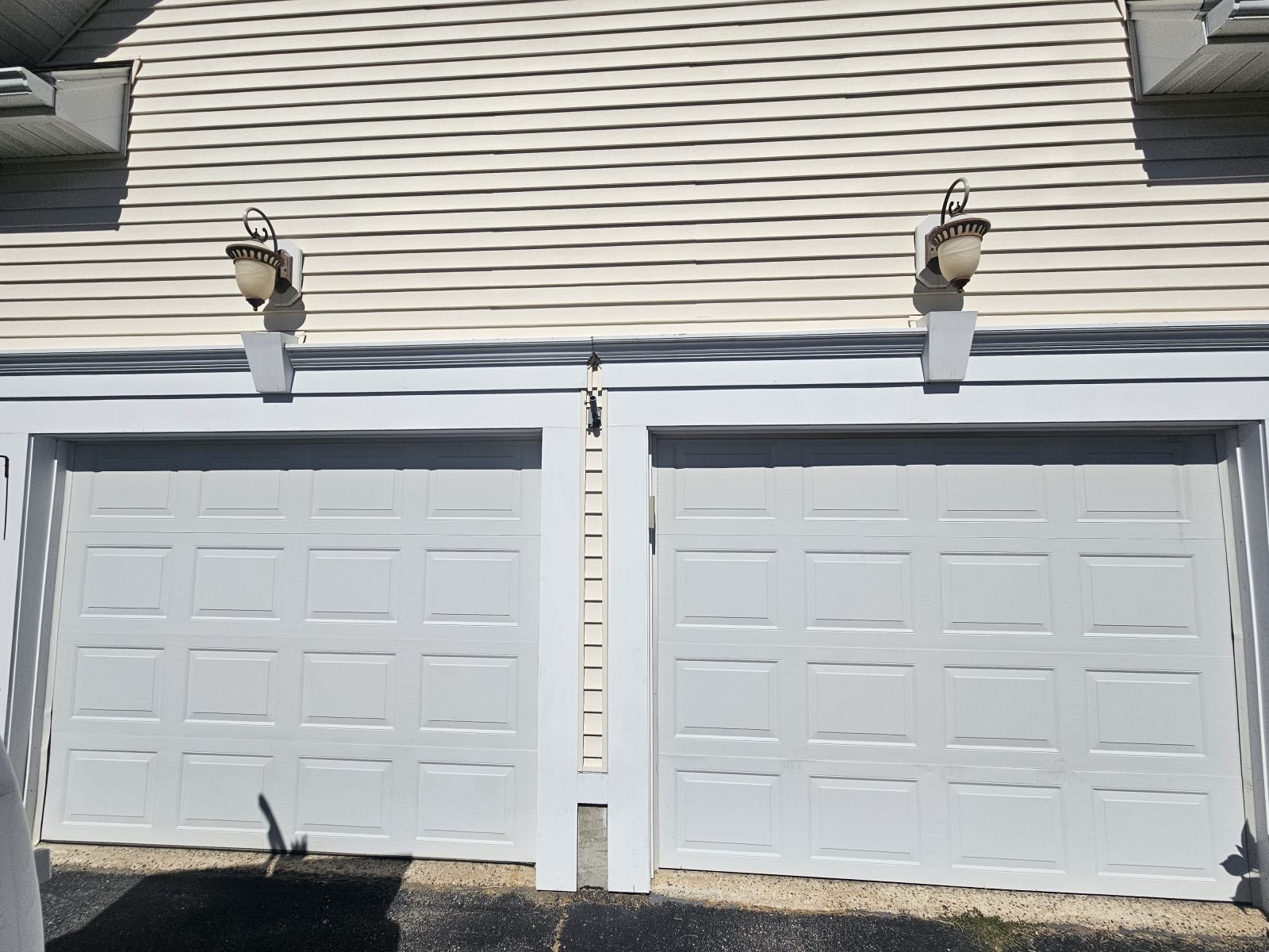 Garage door before replacement, door removed ahead of new installation