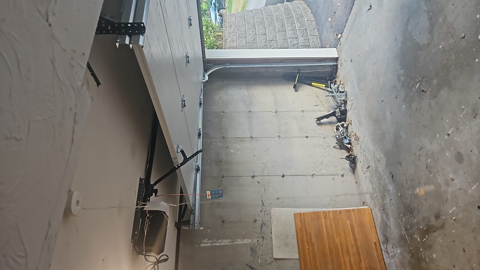 Garage door opener installation
