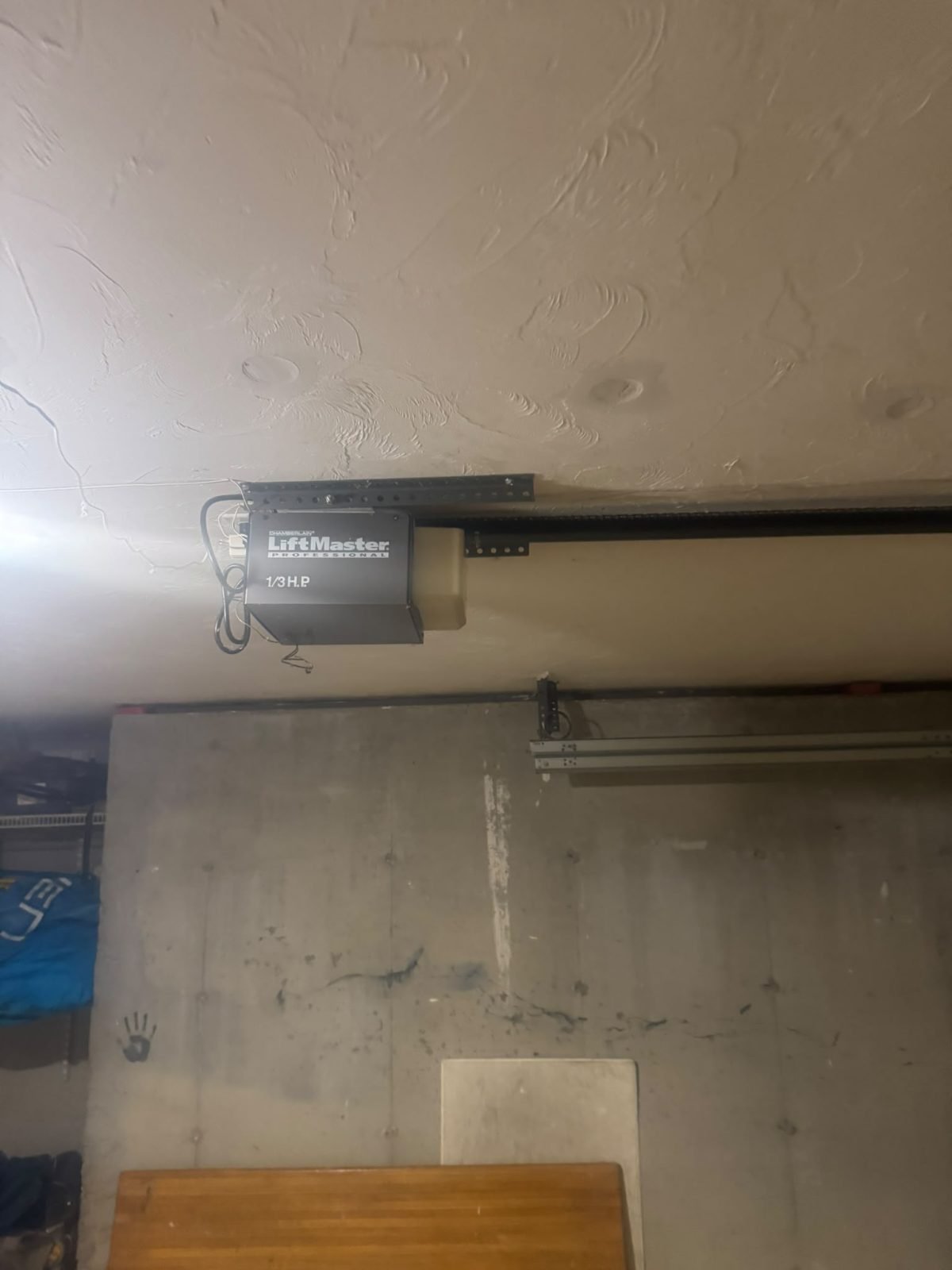 Garage door opener installation photo
